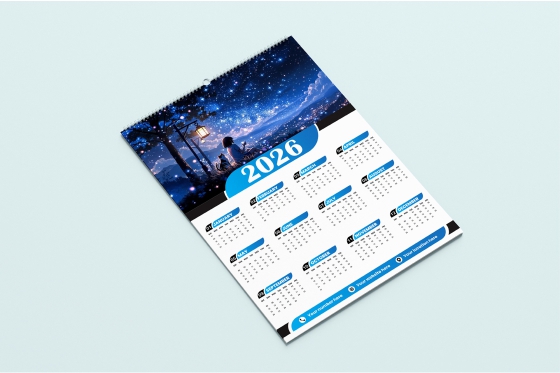 Custom 2026 wall calendar design and printing service by Ambeyson for branding, gifting, and promotional marketing