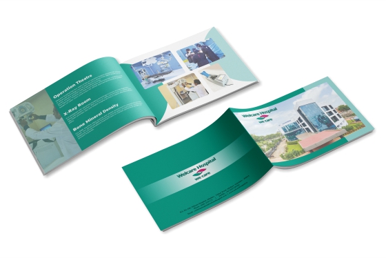 Hospital brochure and healthcare catalogue design printing services by Ambeyson for medical branding and patient information