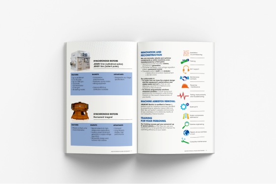Professional brochure and catalog printing design service by Ambeyson for industrial and corporate marketing materials
