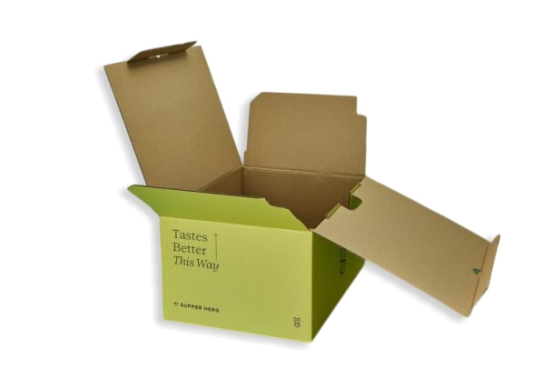 Eco-friendly custom packaging box design and printing service by Ambeyson for food and retail product packaging