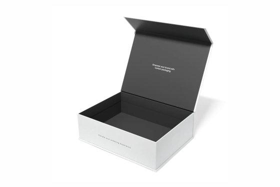 Custom printed rigid magnetic gift box packaging for luxury products and premium brand presentation by Ambeyson.